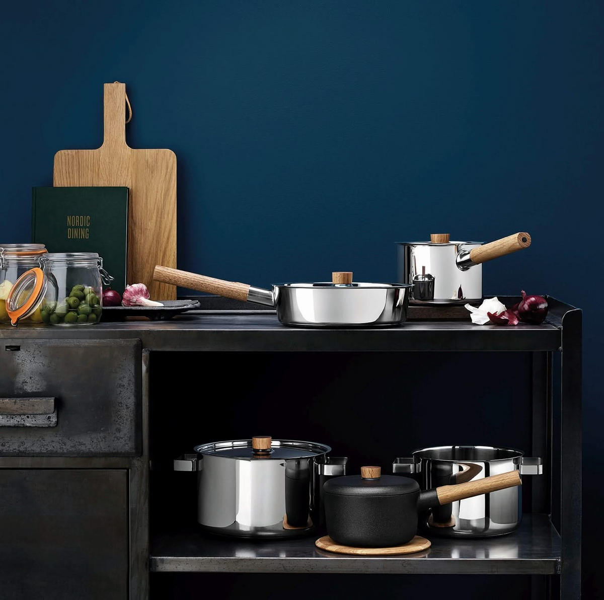 KOCHTOPF Nordic Kitchen Edelstahl - ø 24 cm / 6 Liter - Silberfarben, Holz (24cm) - Eva Solo