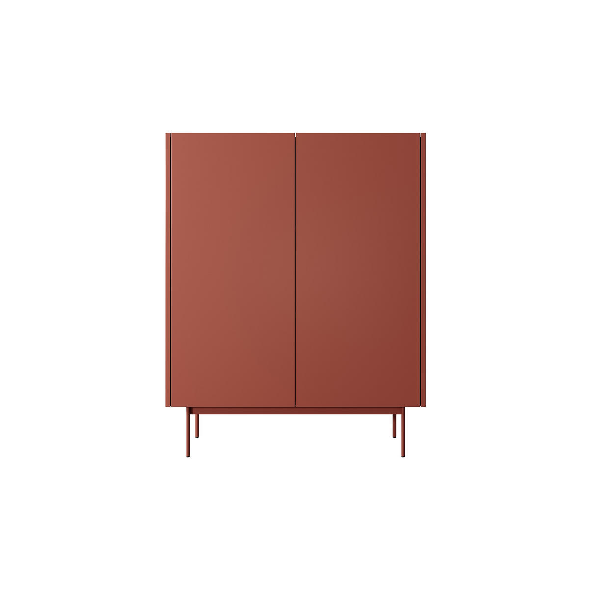 HIGHBOARD Color Rot - Rot, Holzwerkstoff (97/122/37cm) - Bettso