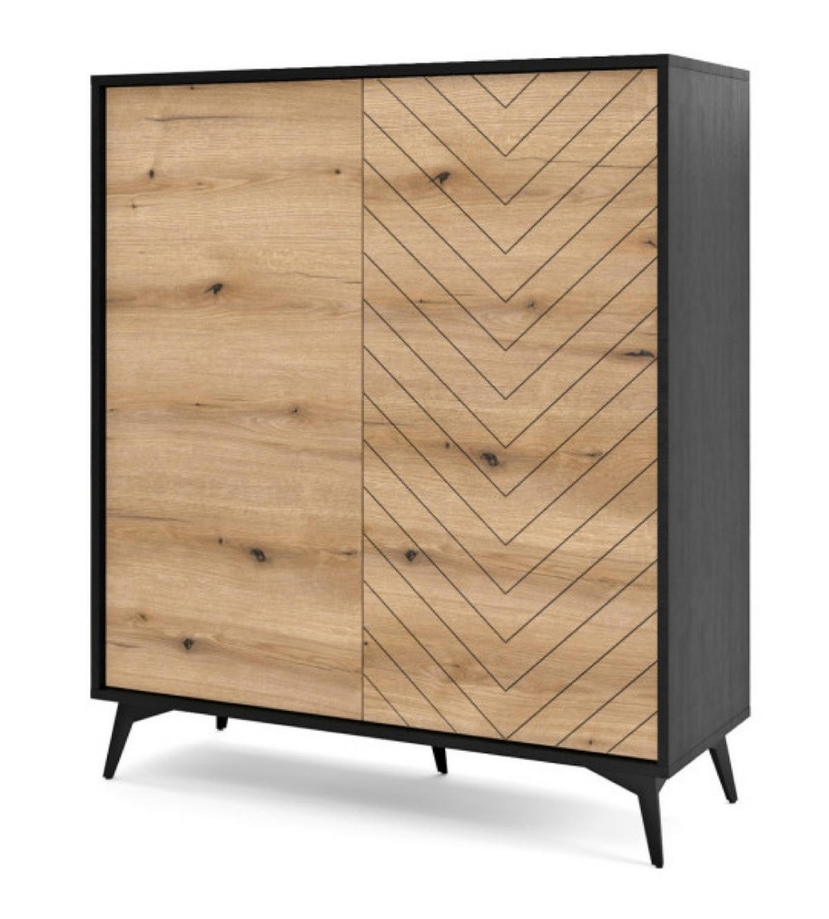 WOHNWAND Grau DIAMO Loftstil - Multicolor, Holzwerkstoff (315/178/39cm) - Sepro Meble