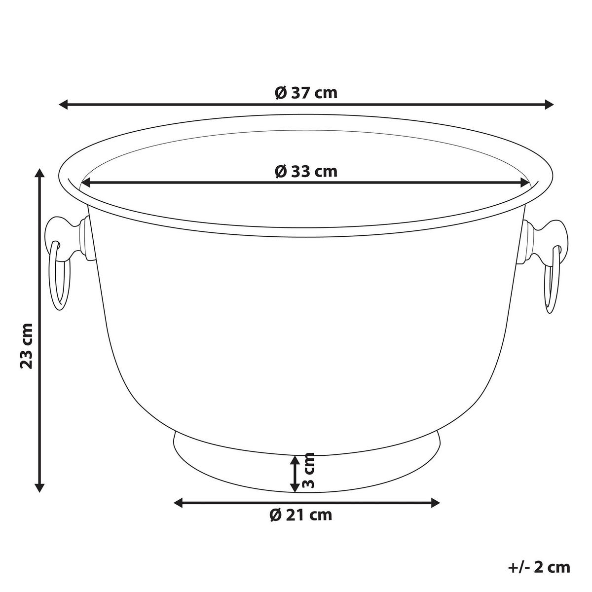 DEKOSCHALE Aluminium silber Pompeii - Silberfarben, Metall (23cm) - Beliani