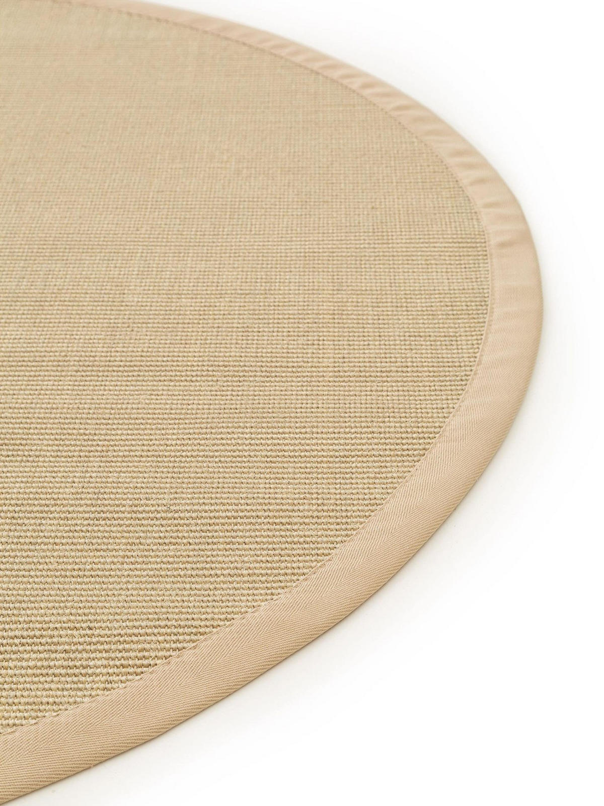 SISALTEPPICH Sana Cream ø 200 cm rund - Beige, Naturmaterialen/Kunststoff (200/1cm) - KUNSTLOFT