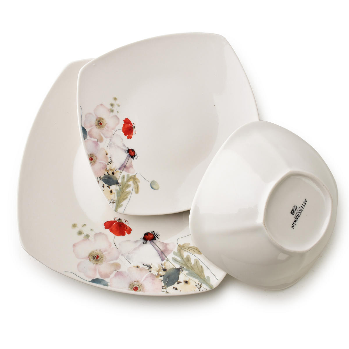 GESCHIRR-SET Lea 18-tlg Multicolor 30/30/20cm Porzellan - Multicolor, Keramik (30/20/30cm) - Mondex