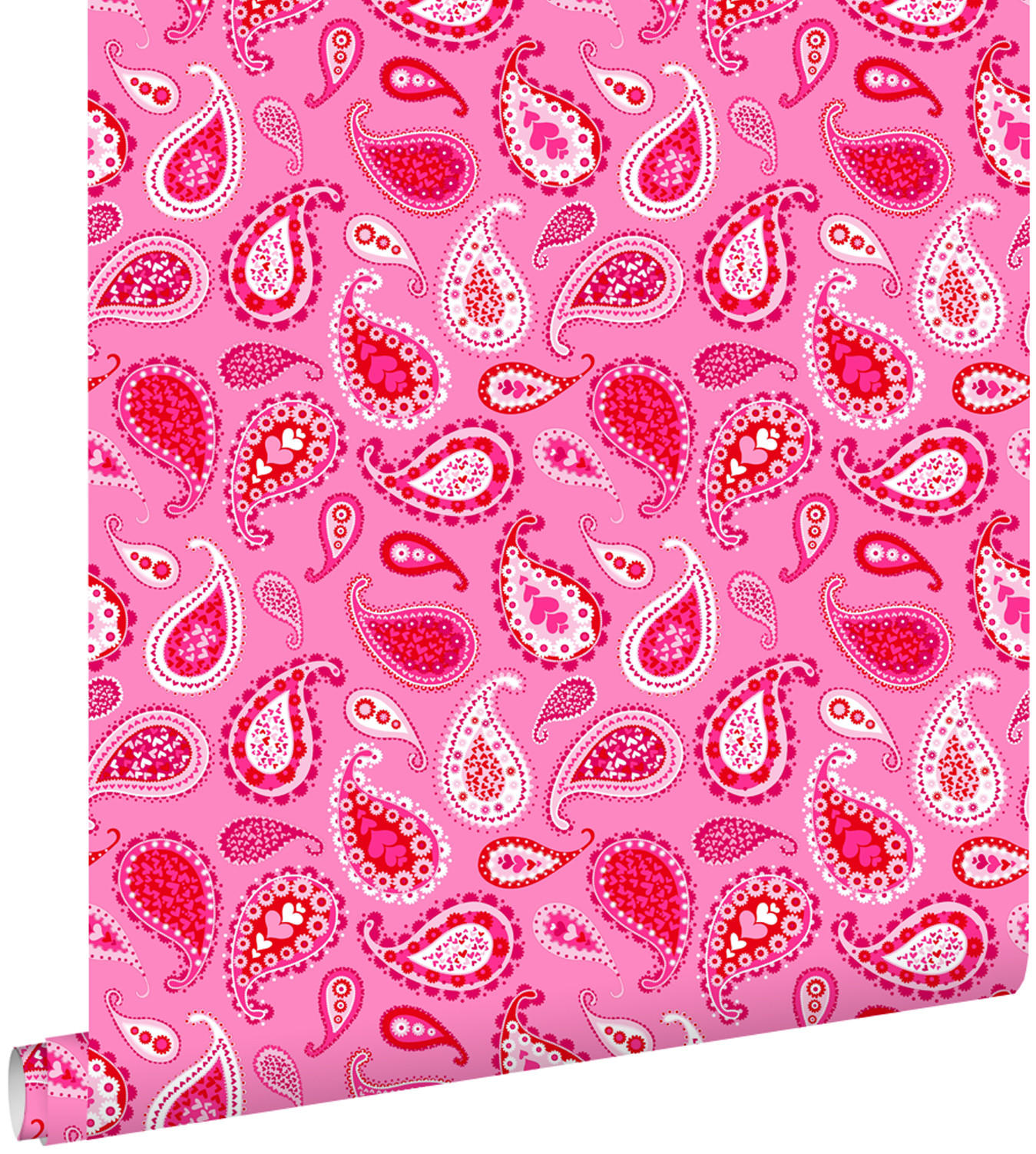 TAPETE Paisley-Muster 53 cm x 10.05 m - Pink, Papier (53/0.1cm) - ESTAhome