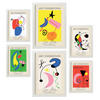 POSTER Set Mit 6 Miró Kunst Sammlung A3 & A4 Weißer Rahmen - Weiß, Papier (29/3cm) - Nacnic