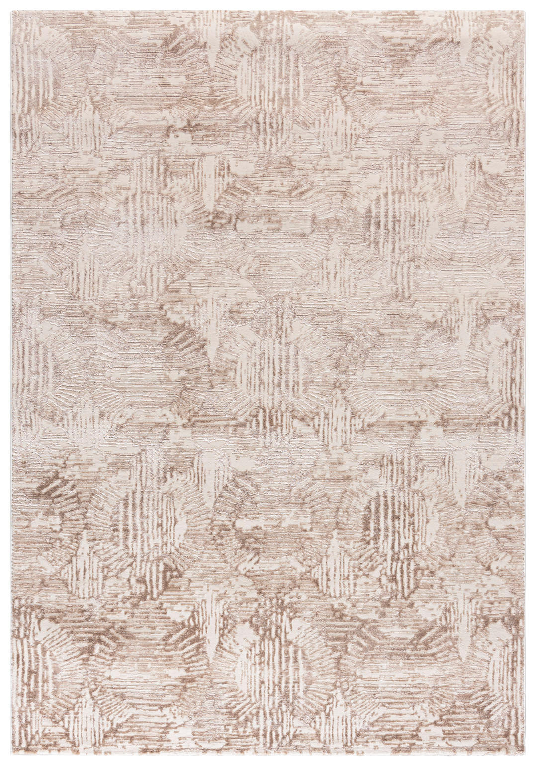 TEPPICH Beige Modern Geometrisch - Rechteckig Abstrakt - Weiß - 200 x 300 cm - Ecru/Beige, Textil (200/300cm) - Mazovia