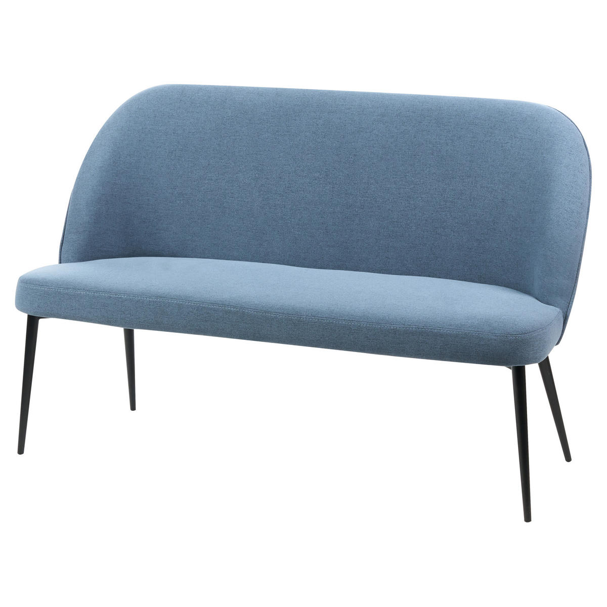 2-SITZER-KÜCHENSOFA blau Osby - Blau/Schwarz, Textil (130/85/49cm) - Beliani