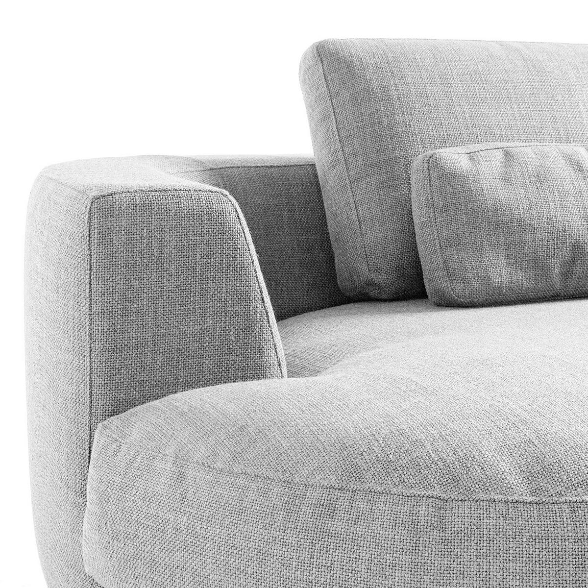 MODULLONGCHAIR - Hellgrau, Textil (194/80/145cm) - home24