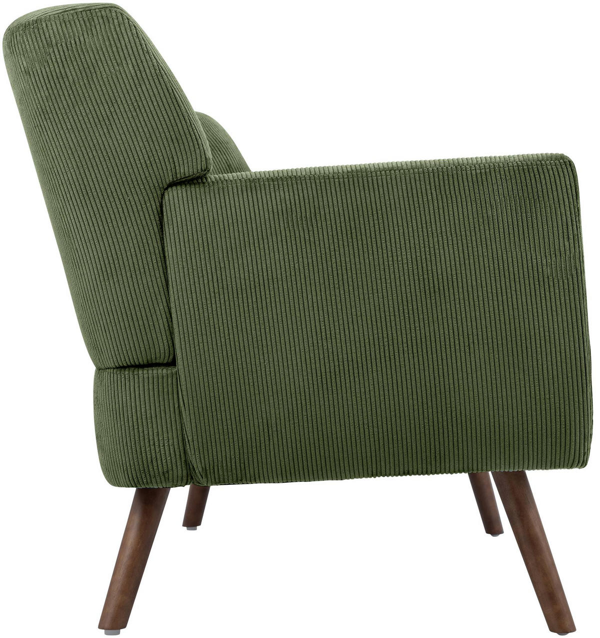 SOFA Arne Cord 2-Sitzer 120x74x81cm Cord Grün Couch - Grün, Kunststoff (120/81/74cm) - DELUKE