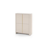 SIDEBOARD BARI Beige 103x39x132 cm - Beige, Holzwerkstoff (103/132/39cm) - FURNLUX