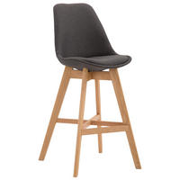 BARHOCKER Cannes Massivholz 112x48x56 cm dunkelgrau - Dunkelgrau, Textil (48/112/56cm) - furnicato