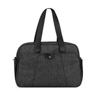 WICKELTASCHE Chelsea black Wickelunterlage, Thermofächer, Seitentaschen, Kinderwagenclips - Schwarz, Textil (30/16/44cm) - Kikka boo