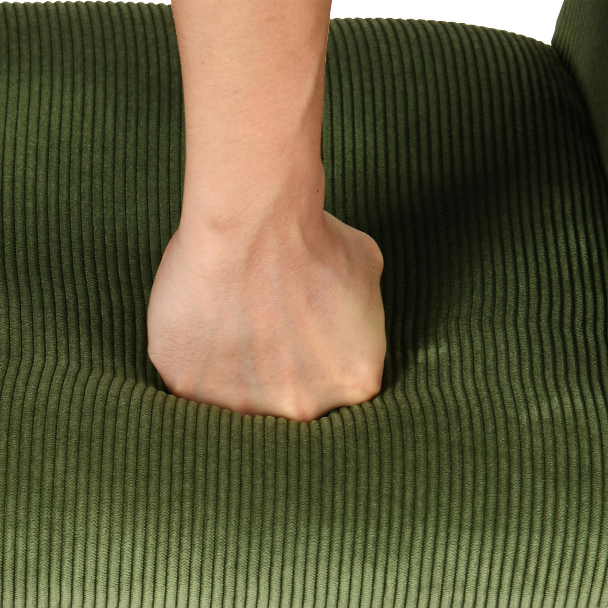 BÜROSTUHL in Cord-Samt, Grün - Grün, Metall (39/86/43cm) - Meubles Cosy