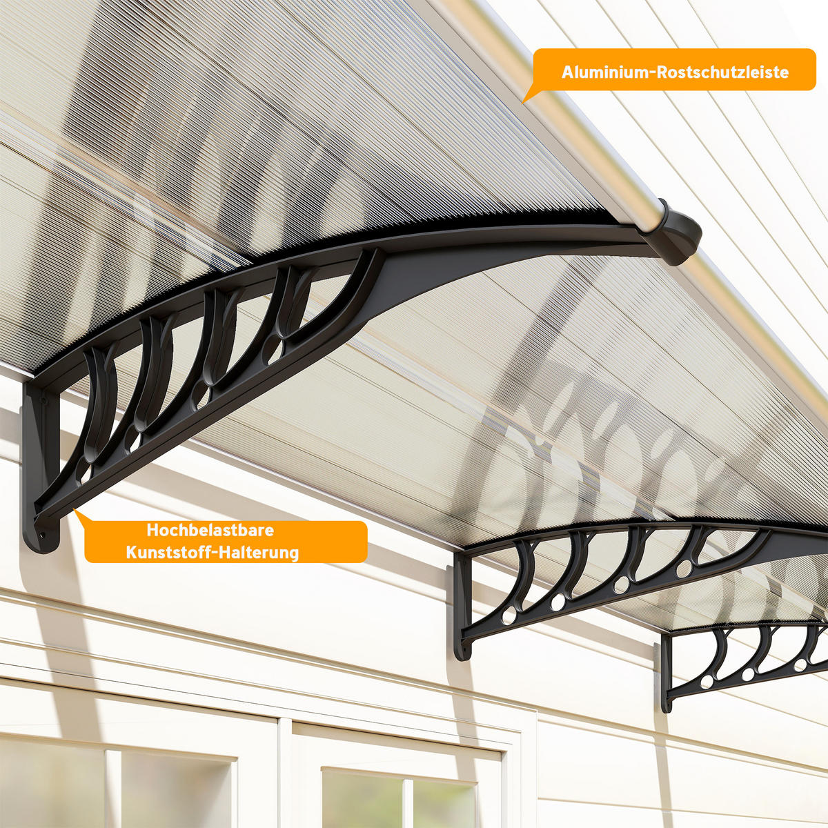 MARKISE Transparent 303.0/96.0/27.0cm - Transparent, Kunststoff (96/27/303cm)