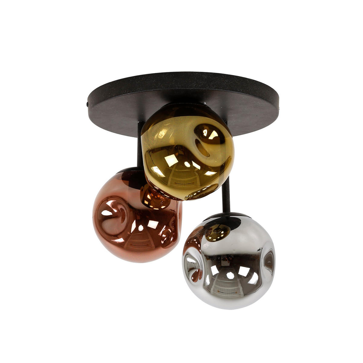 DECKENLEUCHTE Stellar Schwarz 30/30/33 cm - Schwarz, Glas (30/30/33cm) - Hoyz Collection