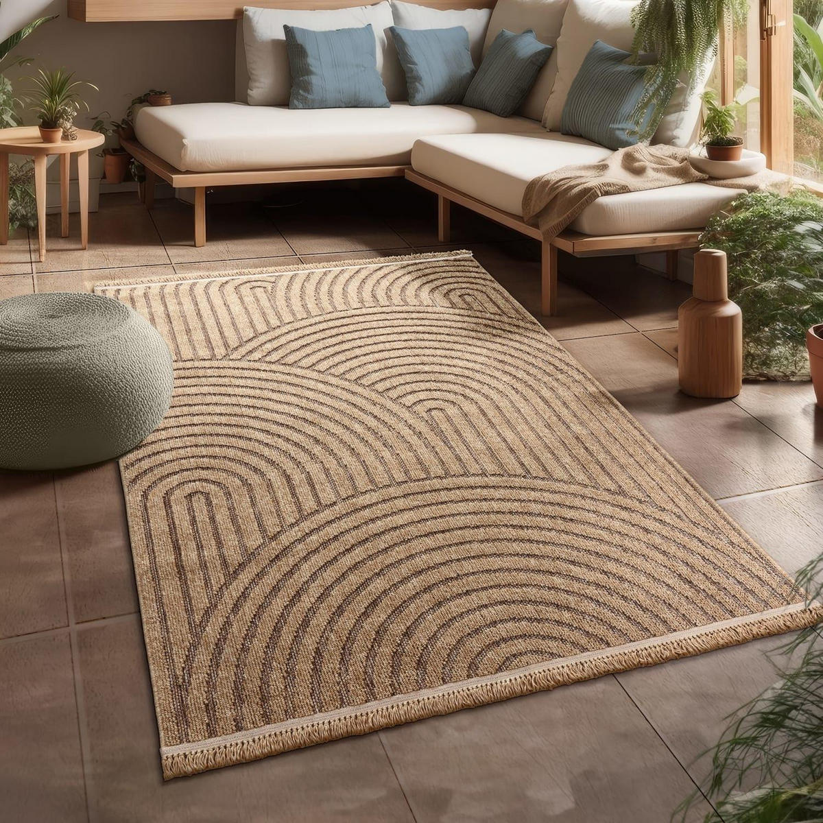 OUTDOORTEPPICH 200/280 cm Cologne 492 - Beige, Kunststoff (200/280cm) - Paco Home
