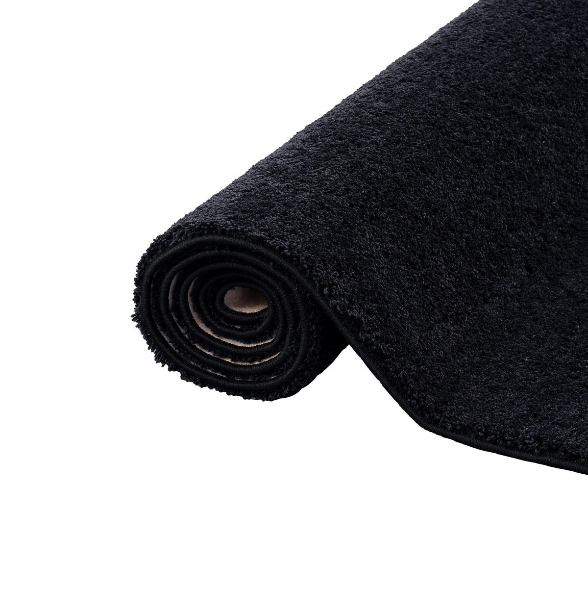 HOCHFLOR SHAGGY LÄUFER TEPPICH PALACE - Schwarz, Textil (80/400cm) - Snapstyle