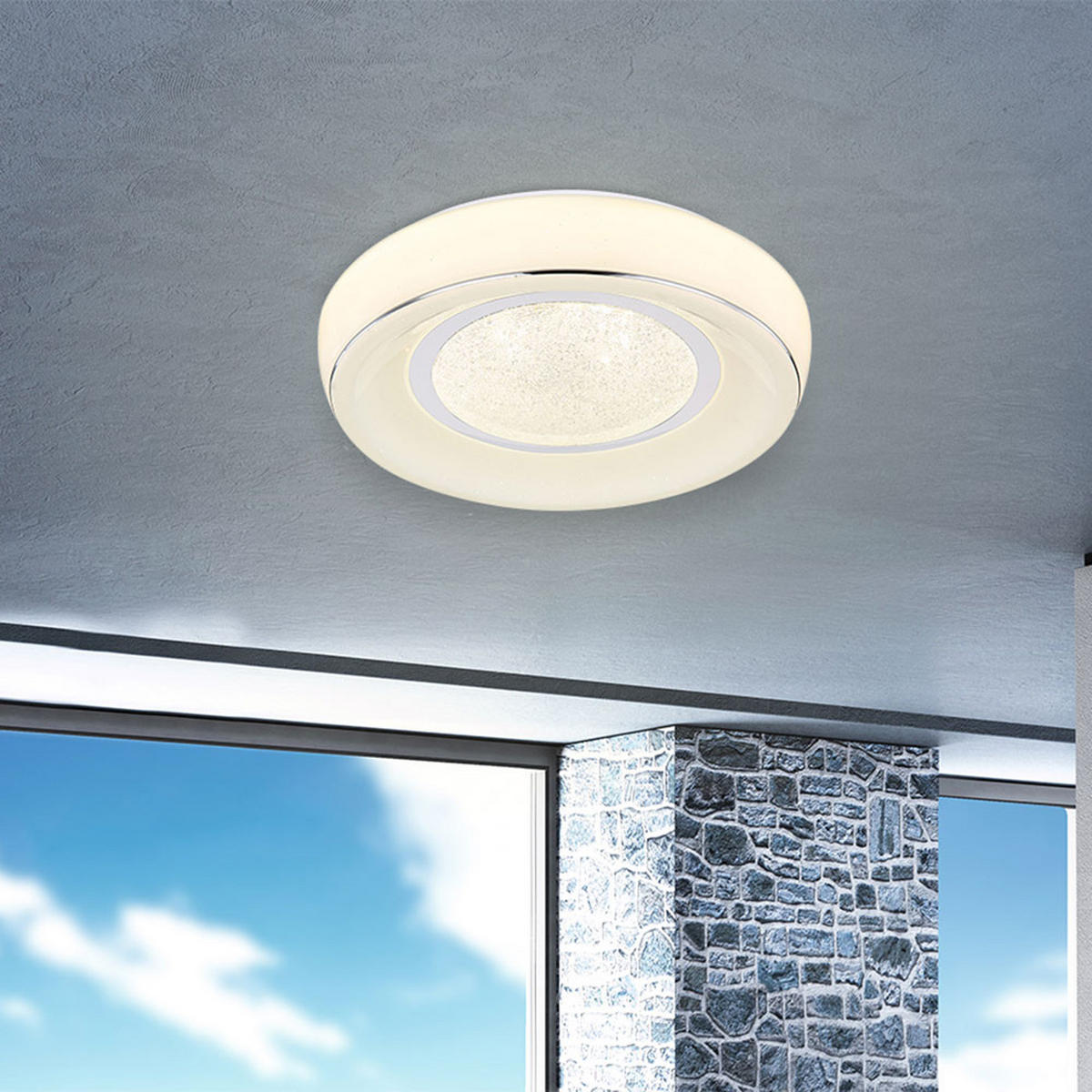 LED DECKENLEUCHTE MICKEY Weiß - Weiß, Metall (39/39/9cm)