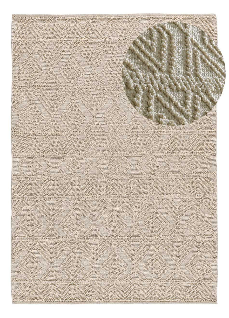 HANDWEBTEPPICH Handgefertigt Creme Pamuk 120/170 cm - Creme, Naturmaterialien/Naturmaterialen (120/170cm) - Atticgo