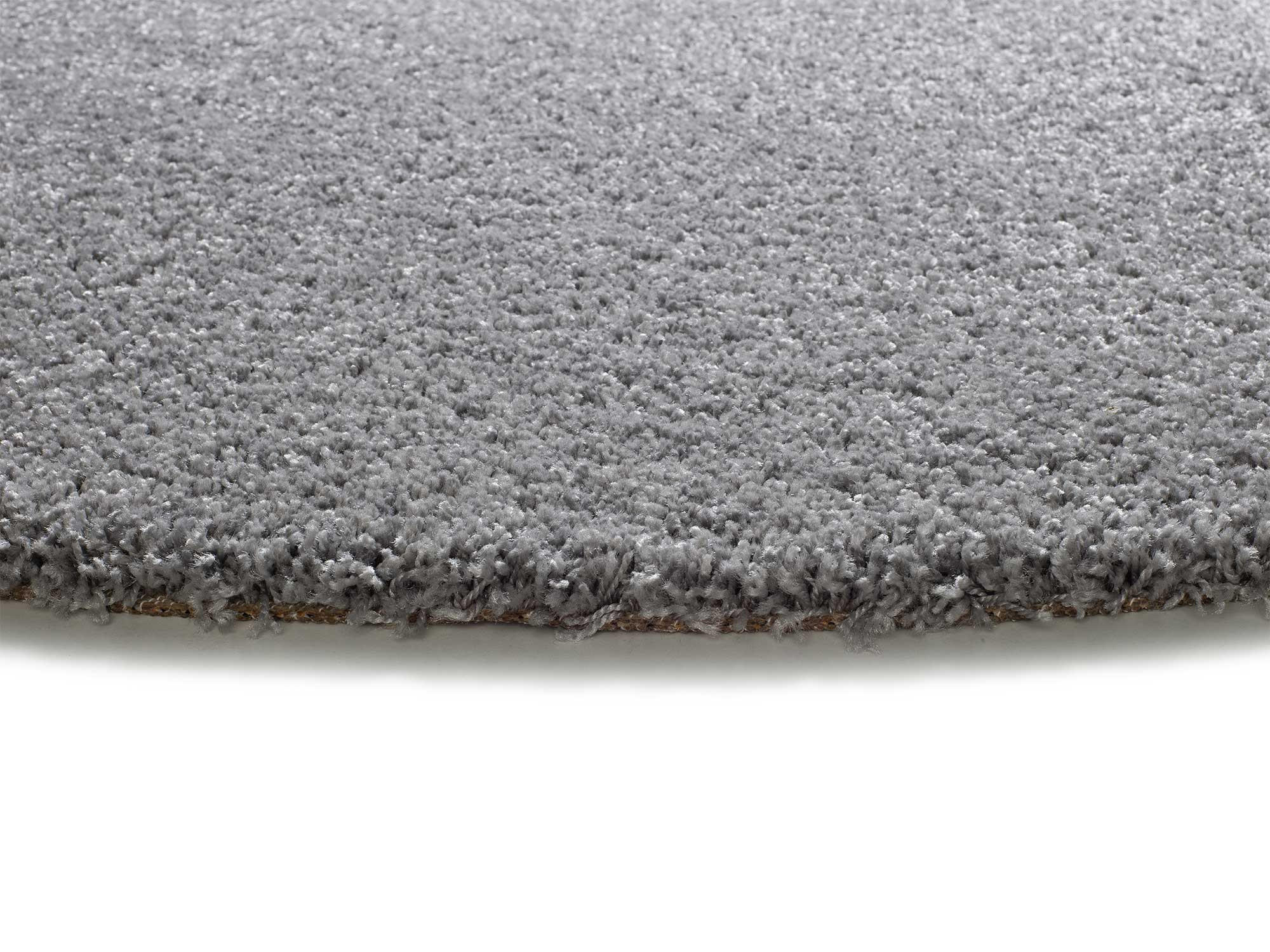 HOCHFLORTEPPICH Silber Norge 130/130 cm - Grau, Naturmaterialien/Textil (130/130cm) - Atticgo