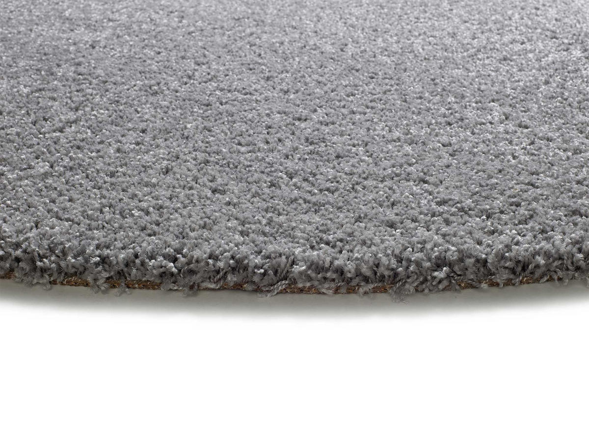 HOCHFLORTEPPICH Silber Norge 130/130 cm - Grau, Naturmaterialien/Textil (130/130cm) - Atticgo