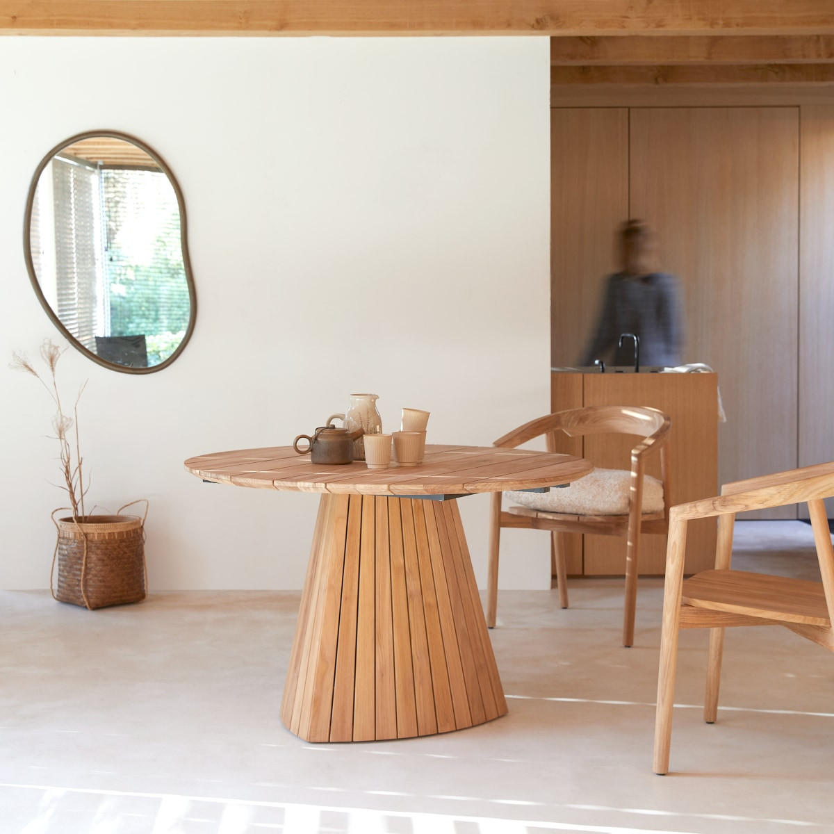 TISCH Paloma Natur aus Teak - Naturfarben, Holz (120/120/76cm) - Tikamoon