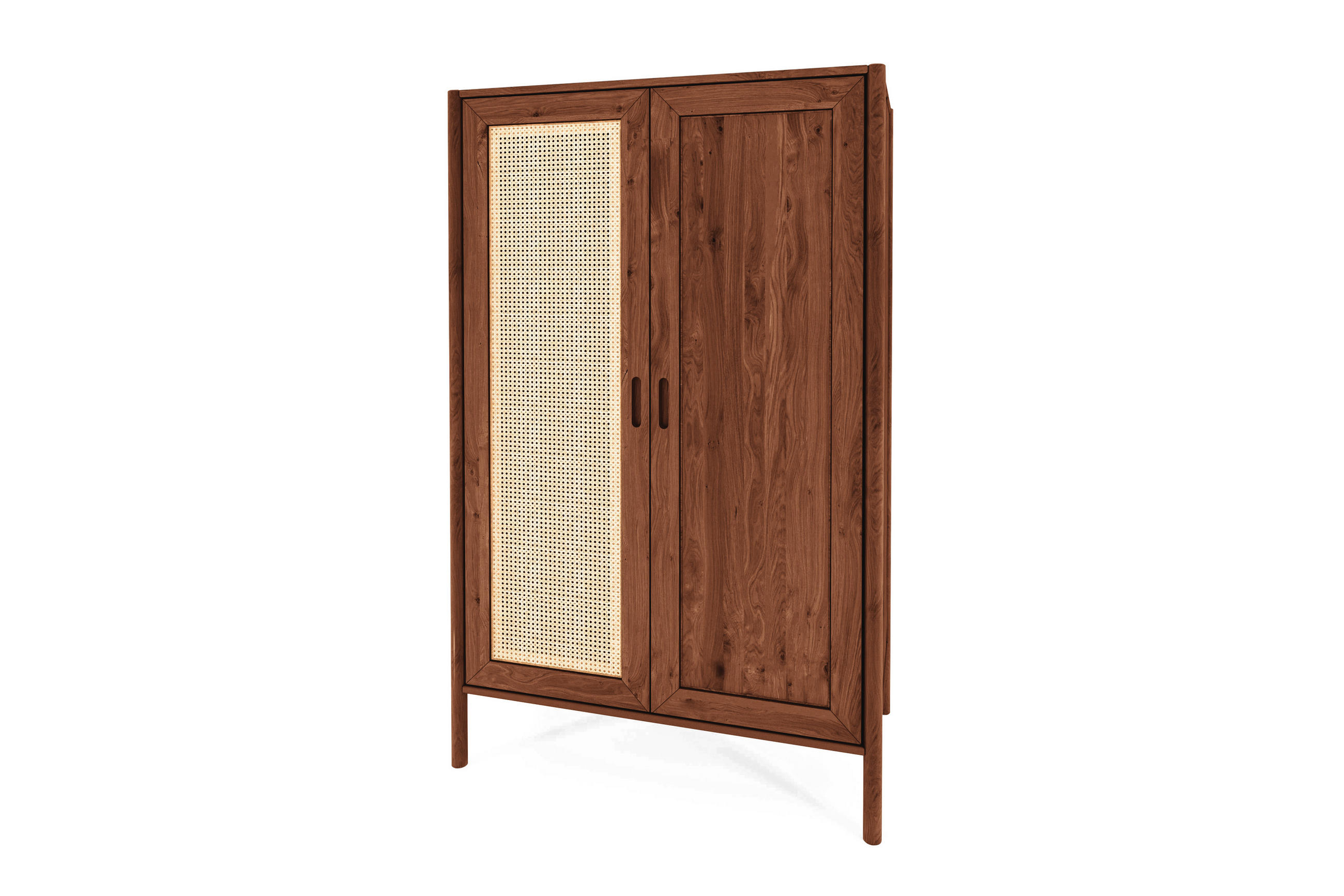 KLEIDERSCHRANK INA Wildeiche - Dunkelbraun, Holz (108/175/60cm) - byoak