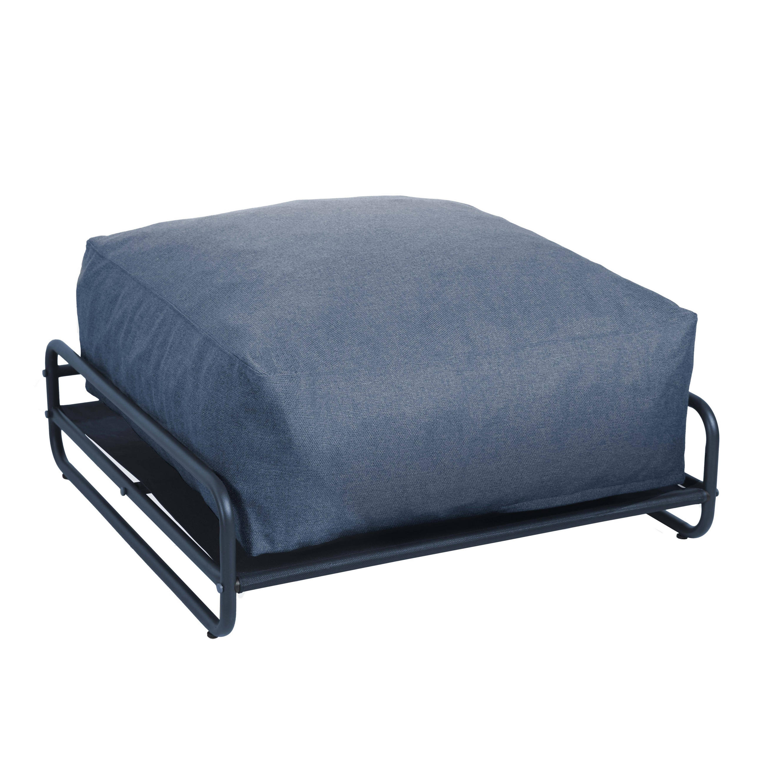 GARTENHOCKER mit Gestell, pazifikblauem - Blau, Textil (97/42/97cm) - Oviala