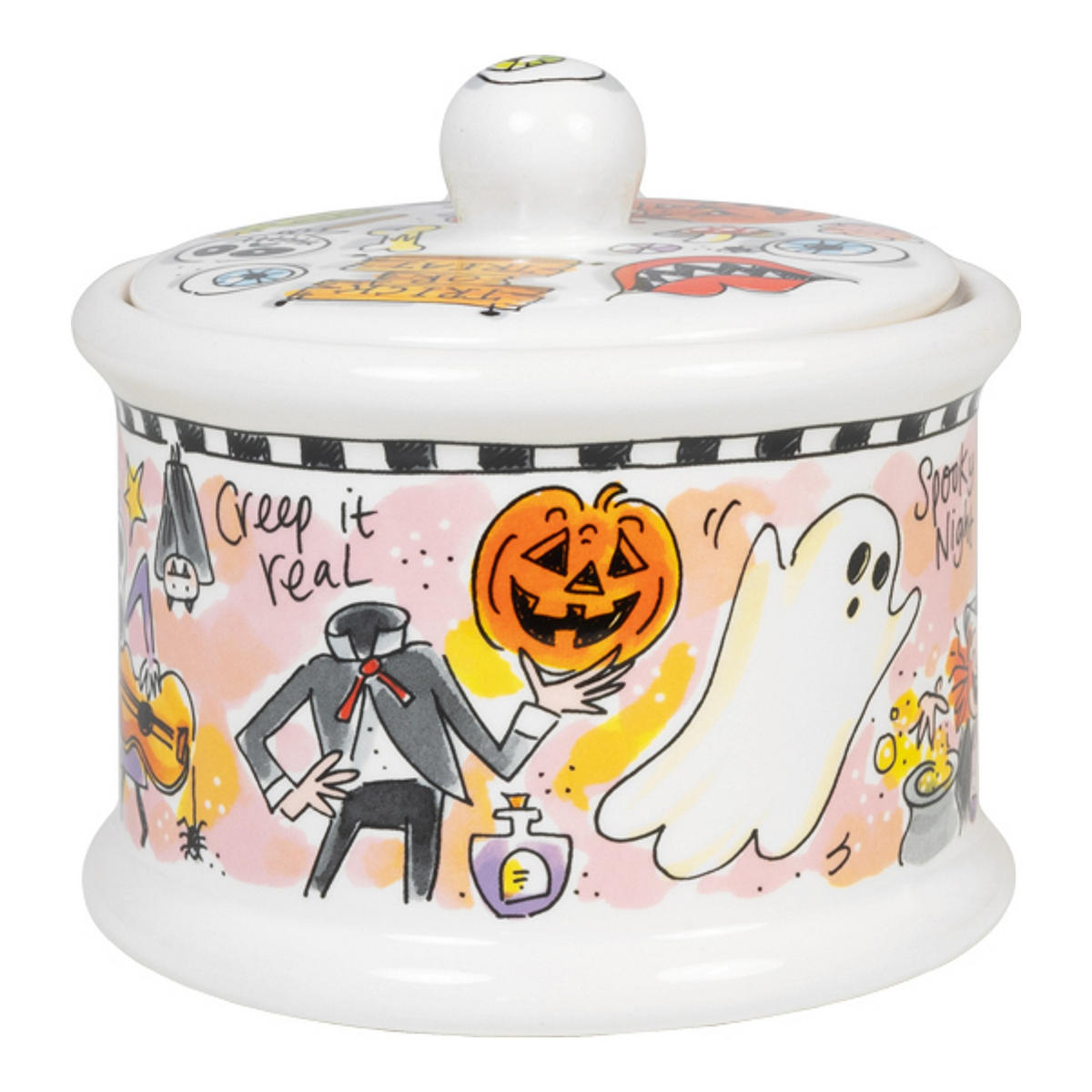 VORRATSDOSE Halloween in Bunt - 13cm - Multicolor, Keramik (14/13/14.3cm) - Blond Amsterdam