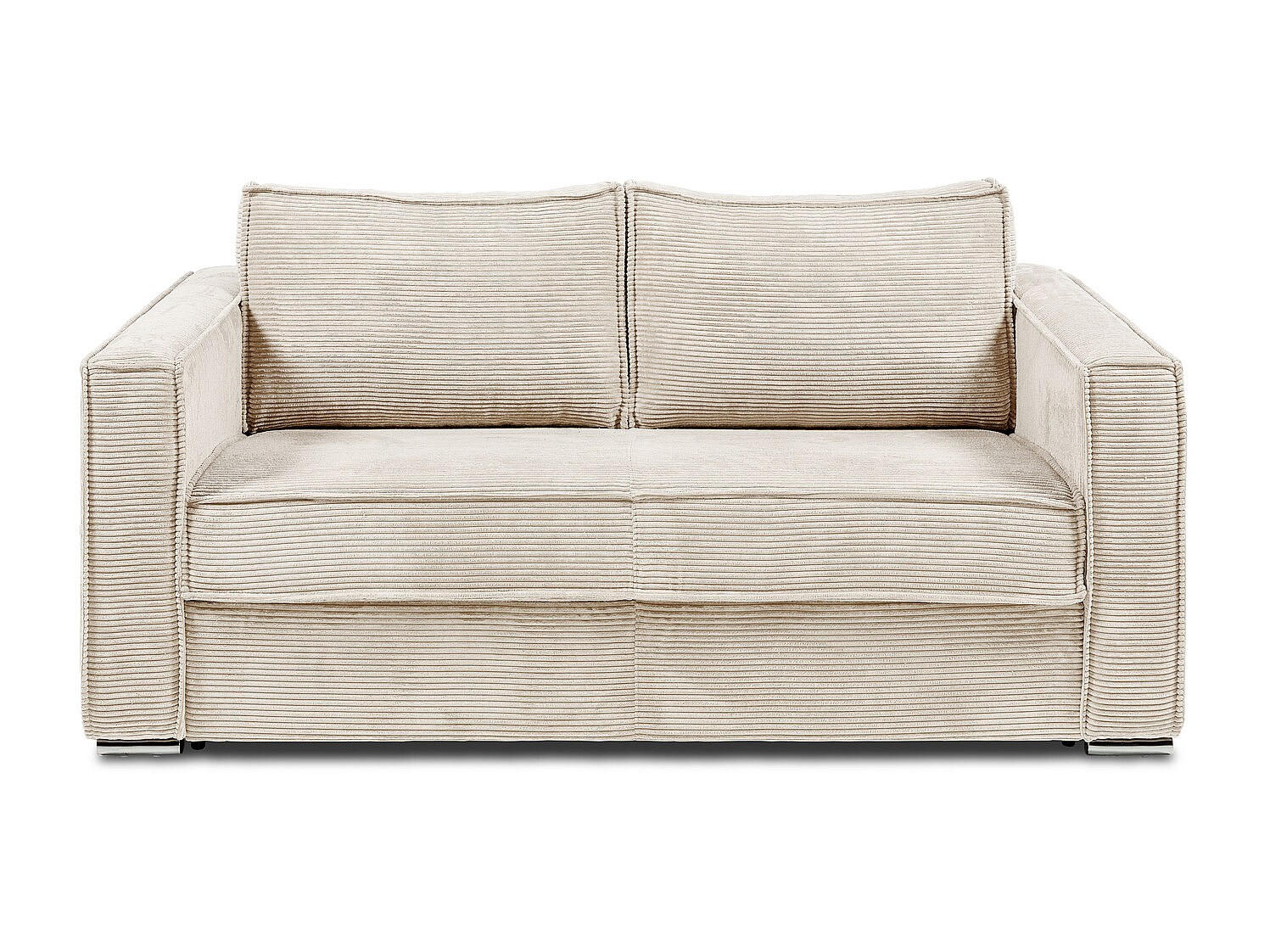 SCHLAFSOFA - 3 Personen - Samt, Stoff - Beige - - Beige, Textil (195/90/223cm) - Vente-Unique