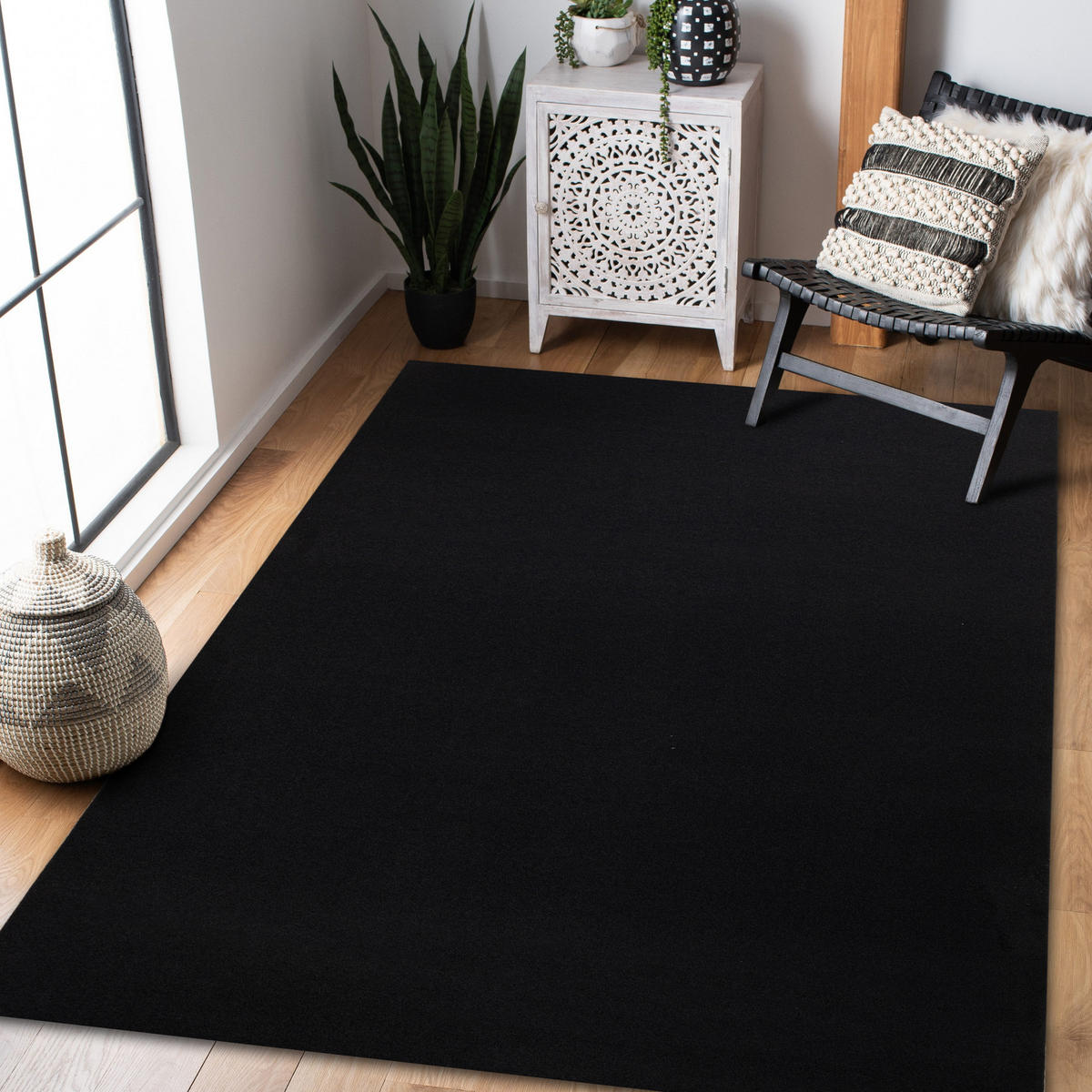 LÄUFER Antirutsch RUMBA 100/300 cm - Schwarz, Textil (100/300cm) - rugsX