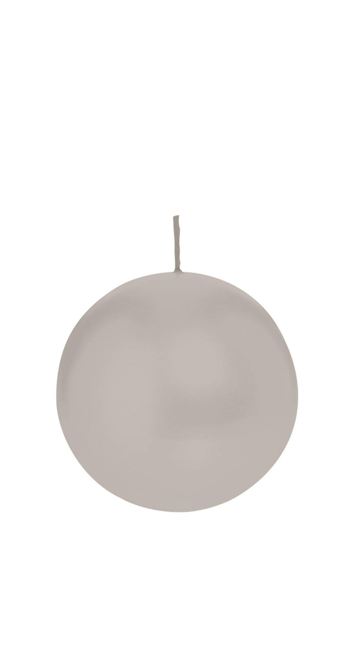 KUGELKERZEN Zinn Grau Ø 80 mm, 6 Stück - Hellgrau, Paraffin (8/8/8cm) - Wiedemann Kerzen