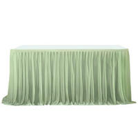 TISCHROCK Tüll 183 cm - Grün, Textil (182.8/76.2/1cm)