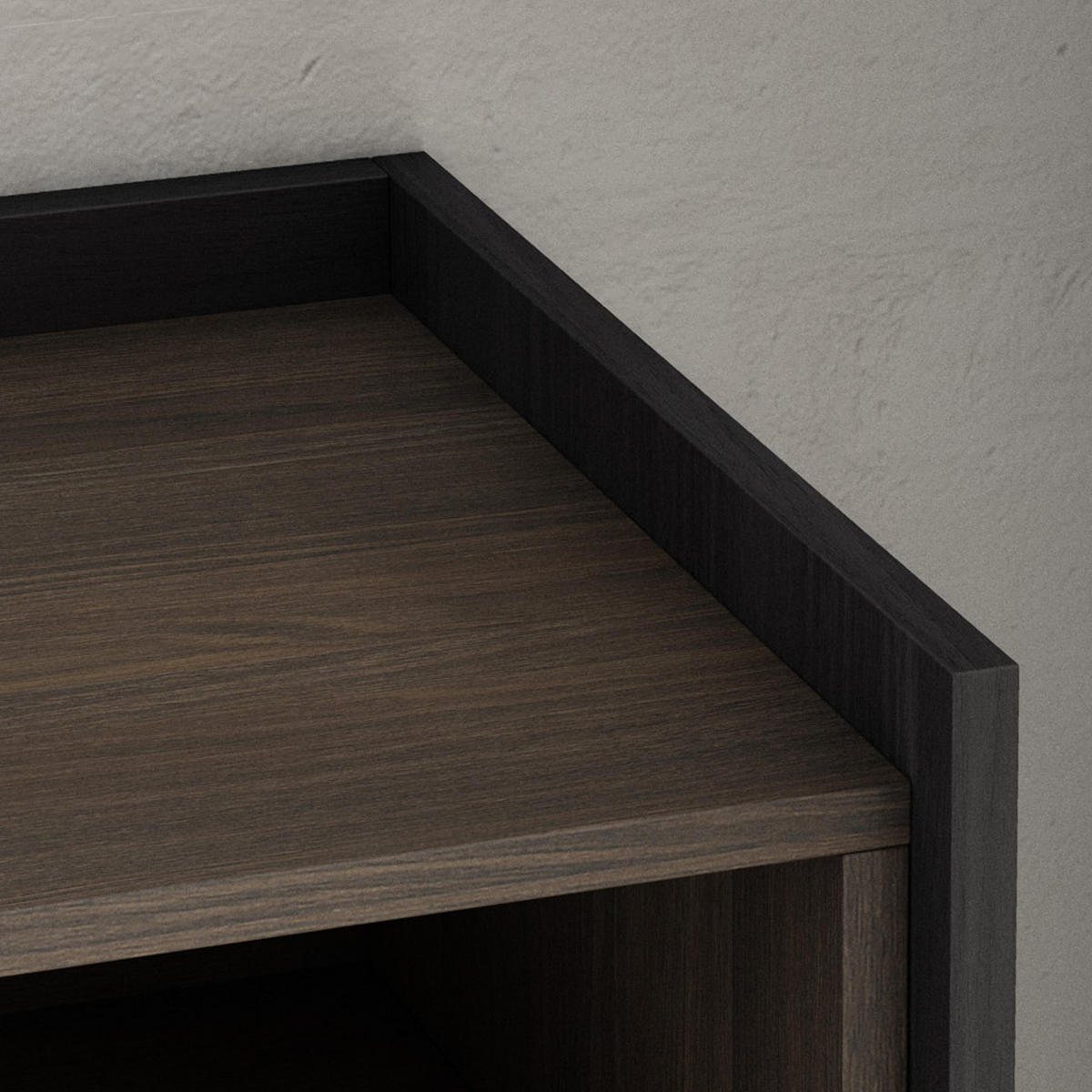 SIDEBOARD, Highboard, Dunkler Eiche und Schwarz, 156/37/80cm - Dunkelbraun, Holzwerkstoff (156/80/37cm) - Skraut Home