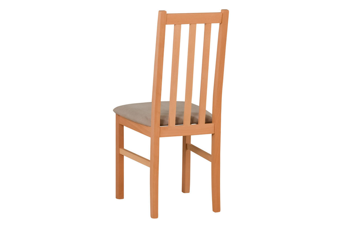 ESSZIMMERSTUHL - 2er-Set Bos 10 hell nussbaum soro 23 - Hellbraun/Beige, Holz (43/94/40cm) - Leaf Design