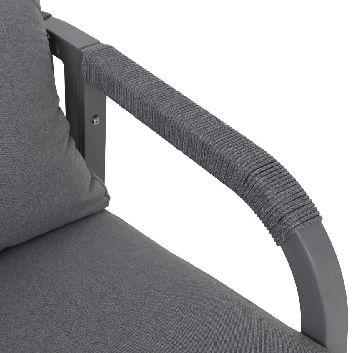 LOUNGE-SET Hellgrau - Hellgrau, Metall - MCW