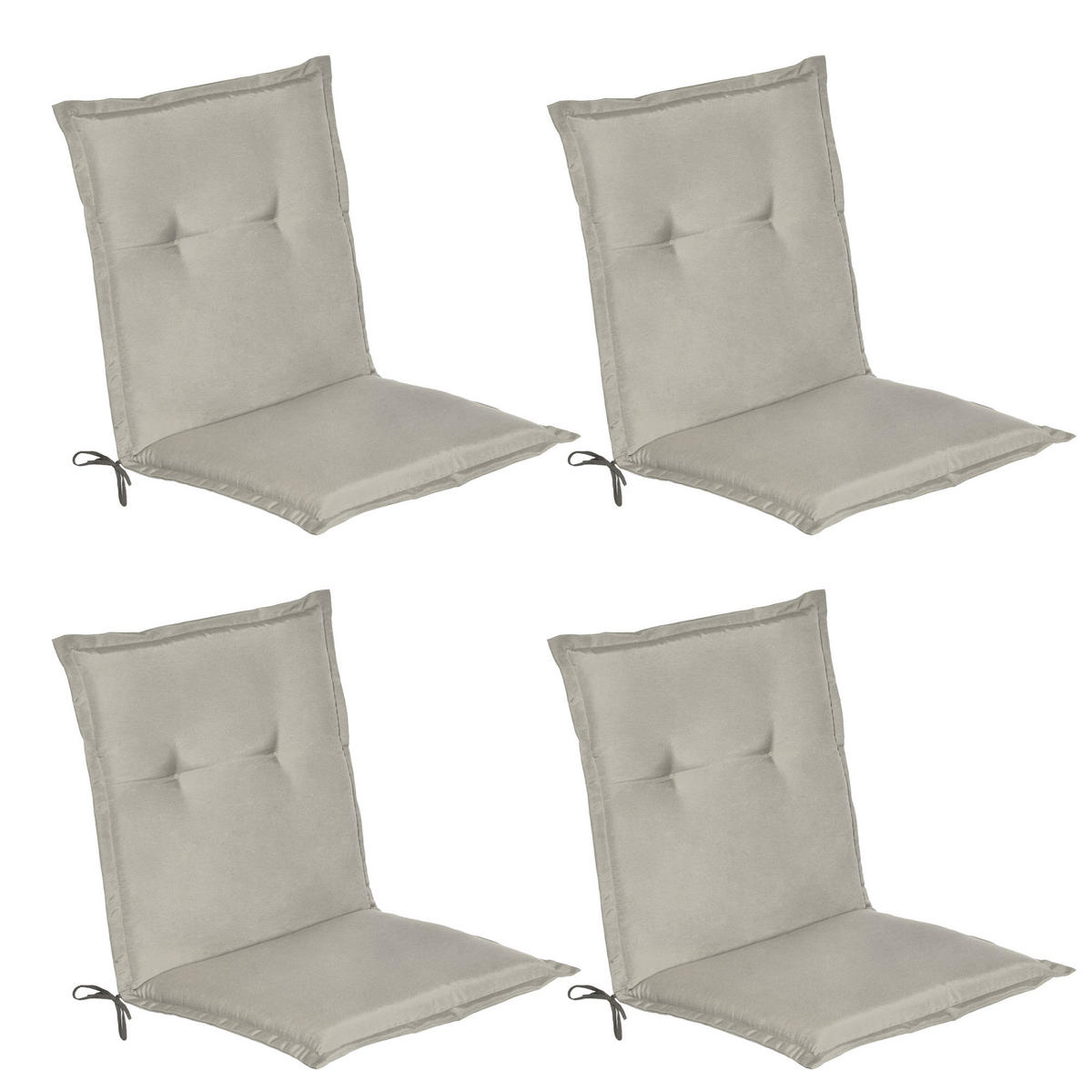 NIEDERLEHNERAUFLAGE Loft NL 100/50/6cm Hellgrau 4tlg - Hellgrau, Textil (50/6/100cm) - Beautissu 