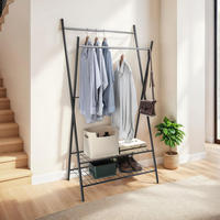 GARDEROBENSTÄNDER RUBY - Chromfarben, Metall (83/162/50cm) - IDIMEX