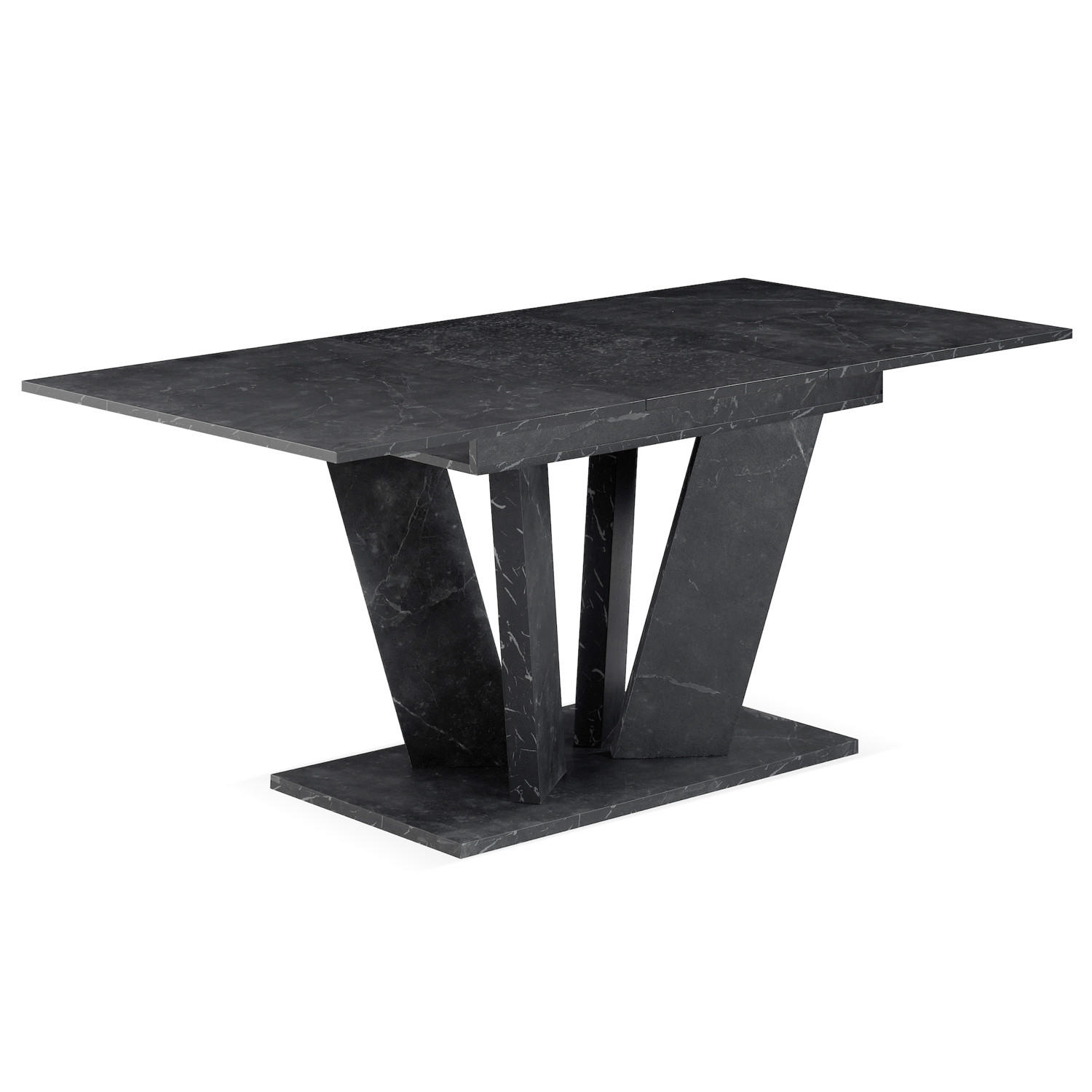 ESSTISCH WILLEM 120-160/80/76 cm - Anthrazit, Holzwerkstoff (80/120/76cm) - B&D Home