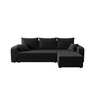 ECKSOFA HEWLET L BIS Itaka 27 Rechts mit Schlaffunktion - Dunkelgrau, Textil (240/140cm) - Bedante