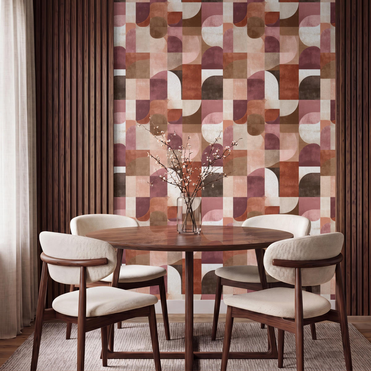 TAPETE - Geometrie - Modern - Retro - 160x220 cm - Multicolor, Papier (160/220cm) - OnlyWow