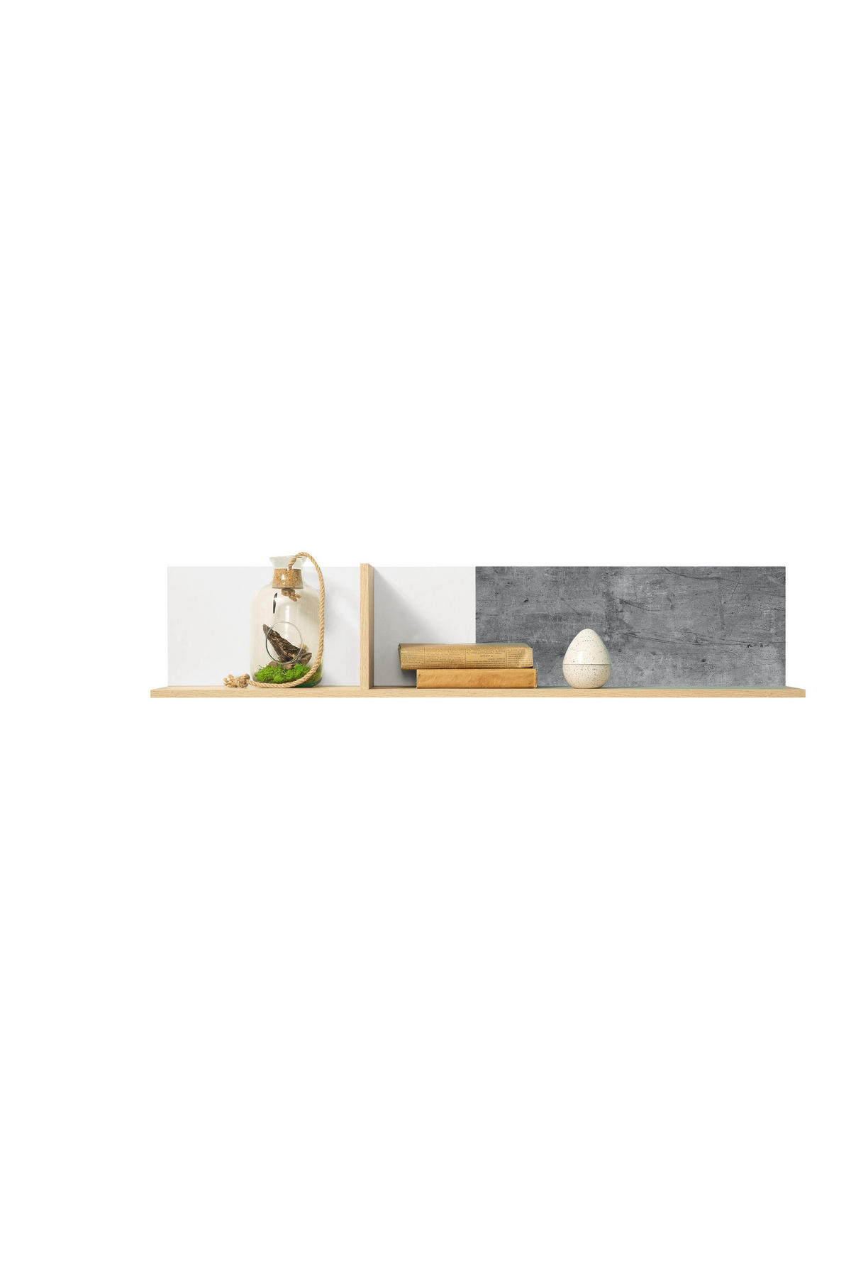 SCHLAFZIMMER Set 6-tlg. – STEP System – Weiß / Sonoma Eiche - Eichefarben, Holzwerkstoff (90/182/50cm) - hi-markt