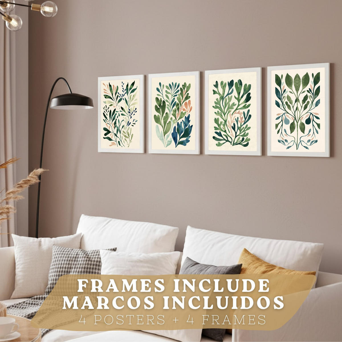 POSTER 2er-Set Wandbilder Matisse Blumen modern Wohnzimmer Deko, Schlafzimmer, Küche, Badezimmer Rahmenlos A3 - Weiß, Papier (29.7/1/42cm) - Nacnic