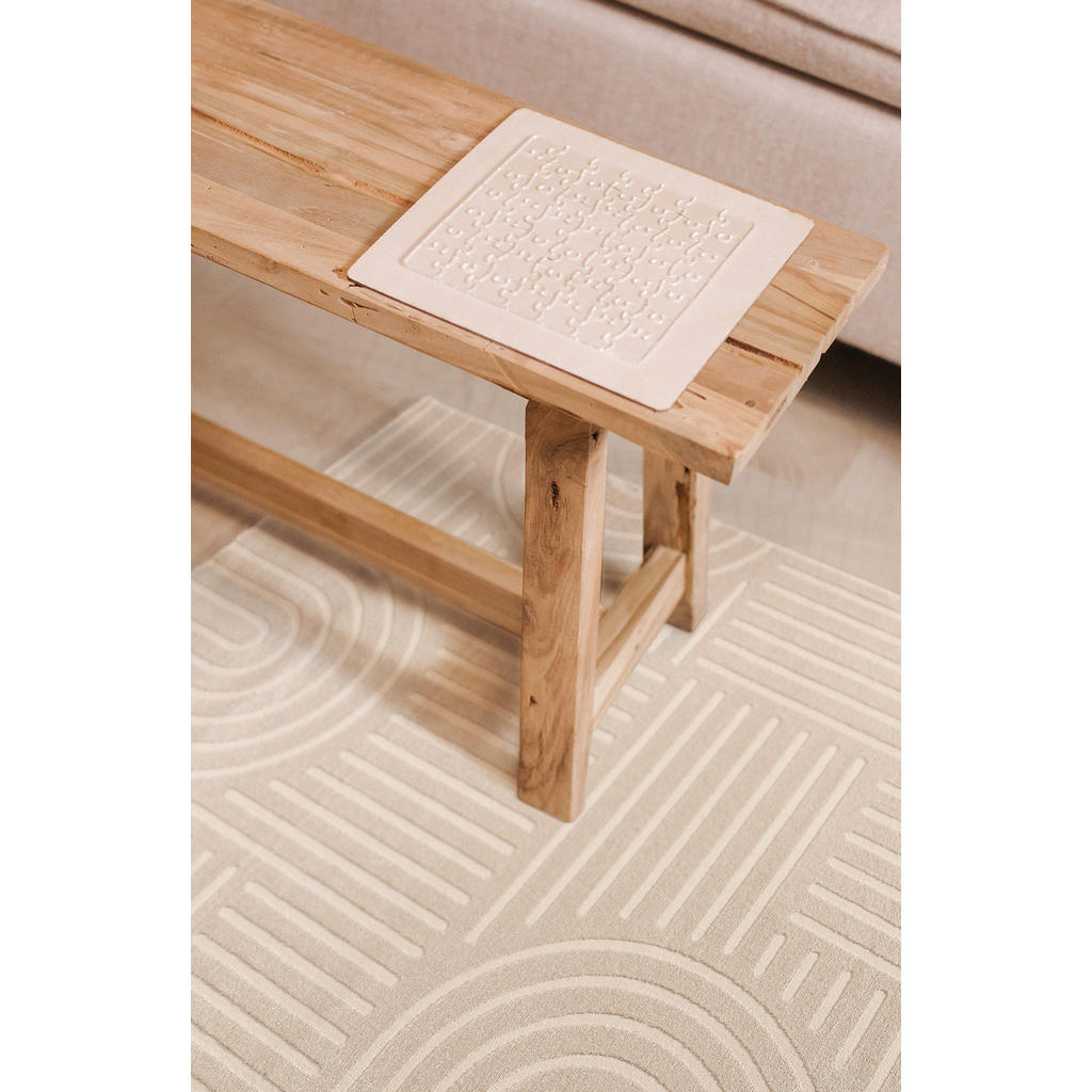 Thumbnail - Tesso Living Boho-Teppich, Weiß, Textil, Rund, 200x200 cm, Oeko-Tex® Standard 100, für Fußbodenheizung geeignet, Teppich...