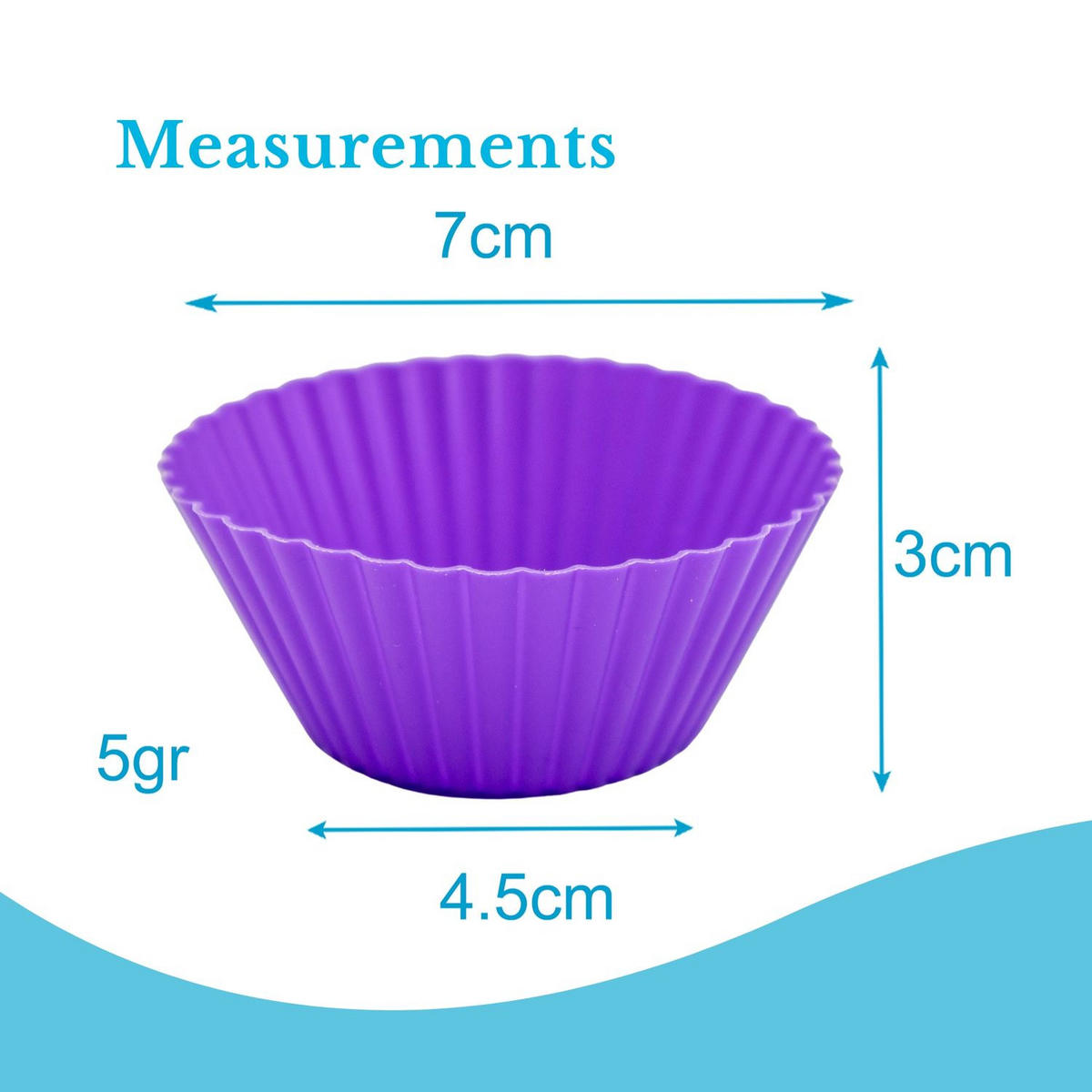 MUFFIN CUPCAKE FORMEN (12 Stück) - Multicolor, Kunststoff (7/3.2/7cm) - Intirilife