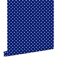 TAPETE Punkte 53 cm x 10.05 m - Blau, Papier (53/0.1cm) - ESTAhome