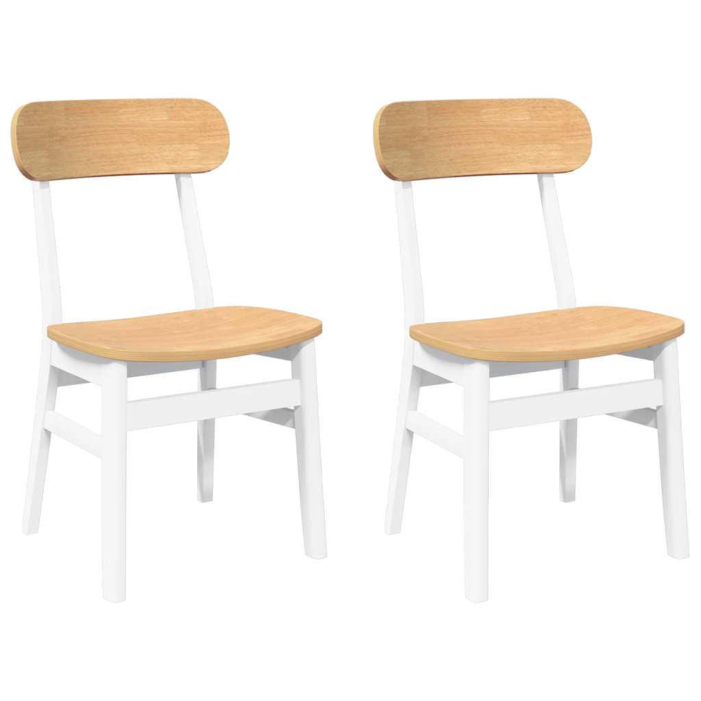 STUHL-SET 2 Stk Schwarzhain 46/81.5/47 cm - Weiß, Holz (46/81.5/47cm) - ZMH