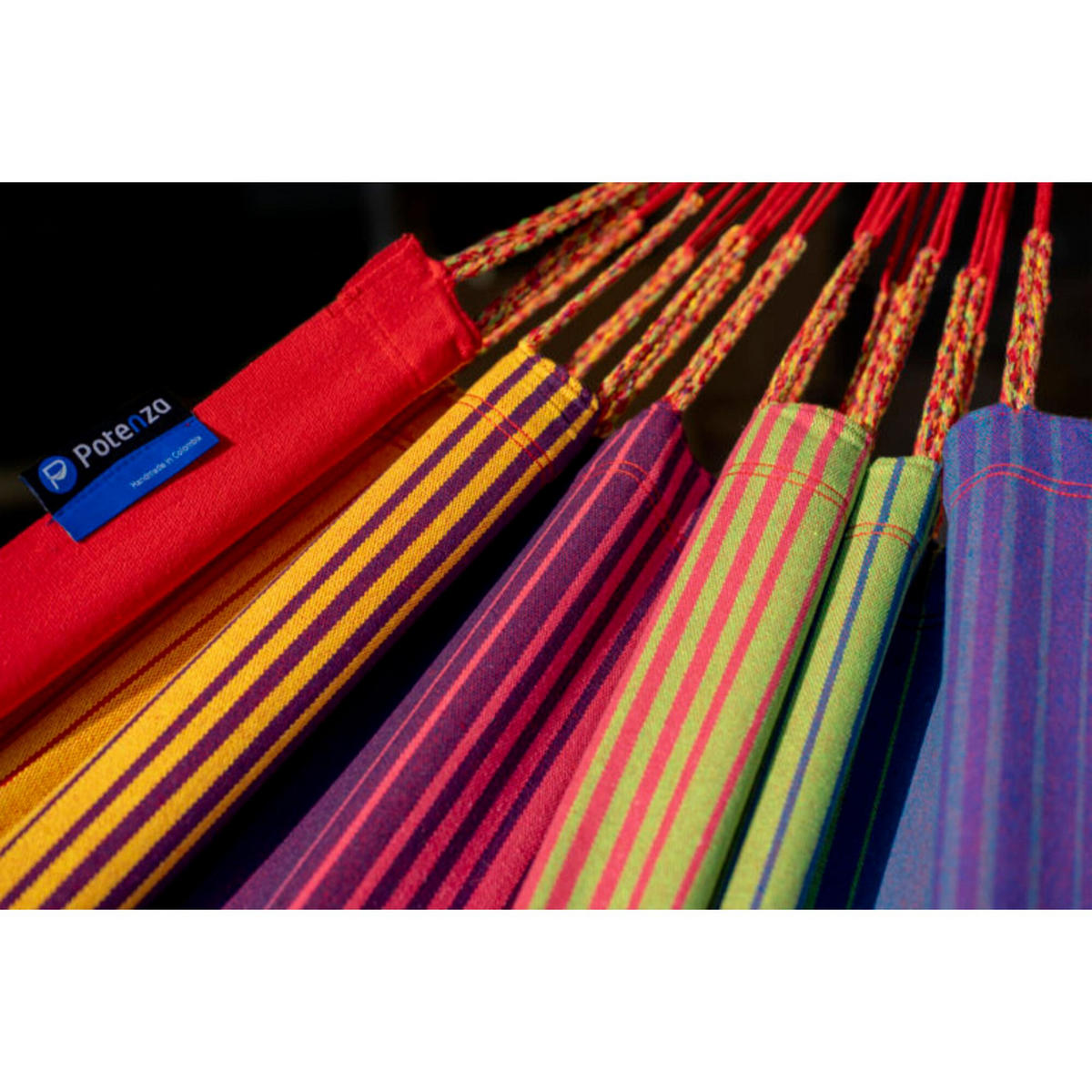 HÄNGEMATTE mit Verzinktem Gestell, 2 Personen, XXL, 200 kg, Metall, Arriba Bunt, einfache Montage - Multicolor, Metall (370/130/120cm) - Potenza