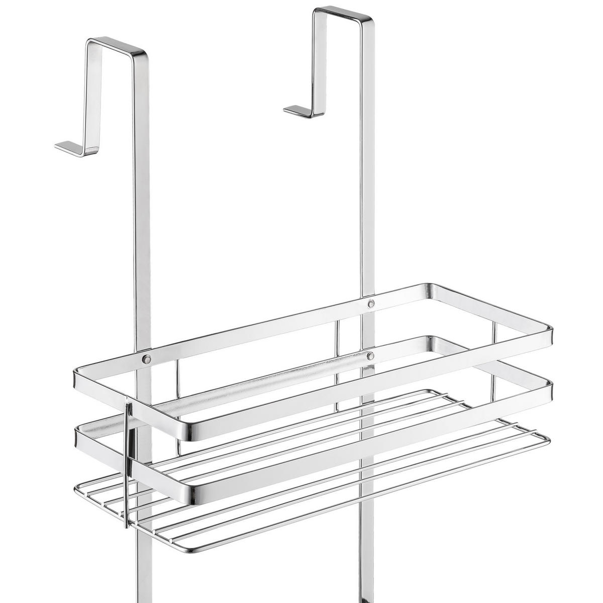DUSCHABLAGE ,30 x 21 x 80 cm,silber - Silberfarben, Metall (21/80/30cm) - tectake