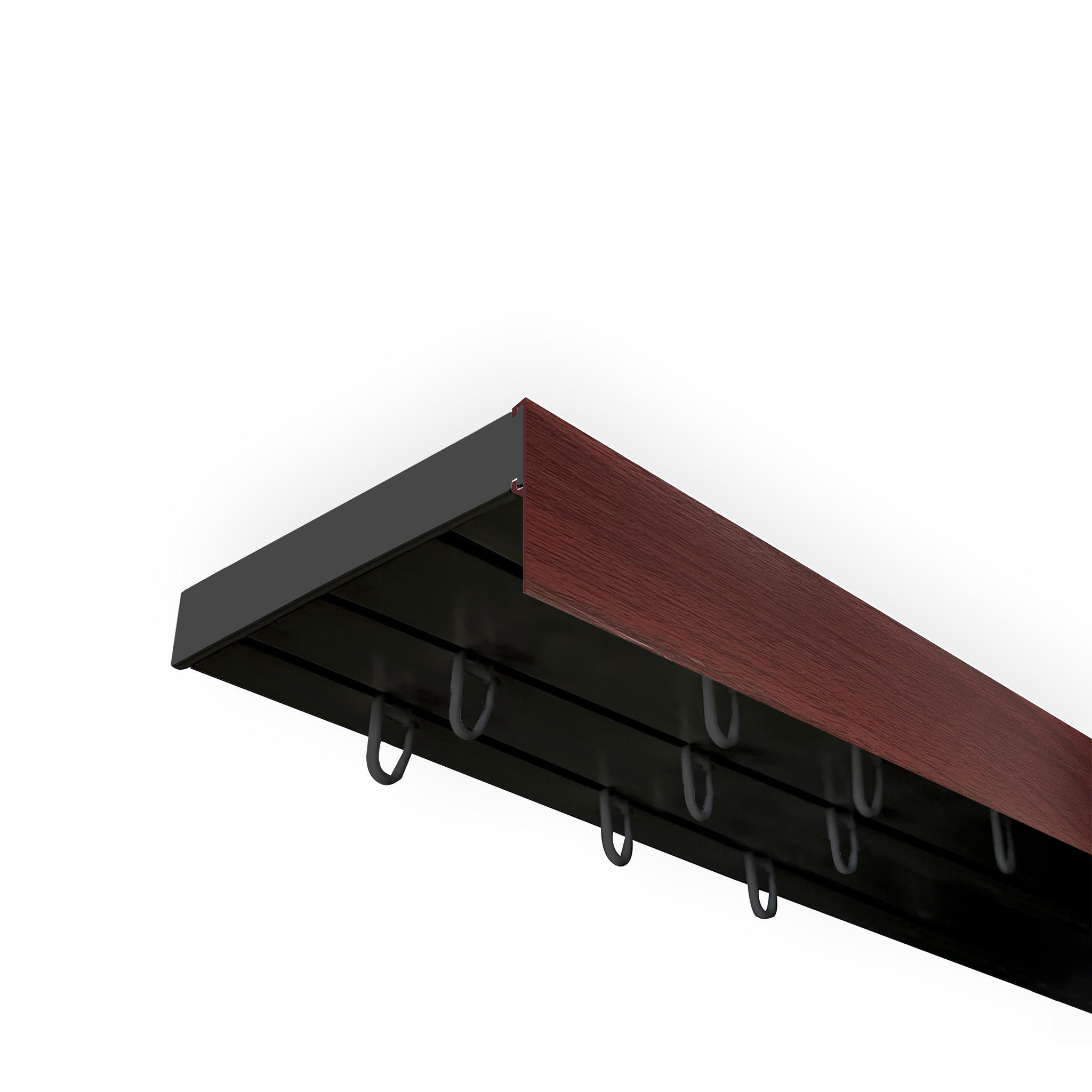 SN Deco Vorhangschiene Schwarz 4.7x1.7x180 cm