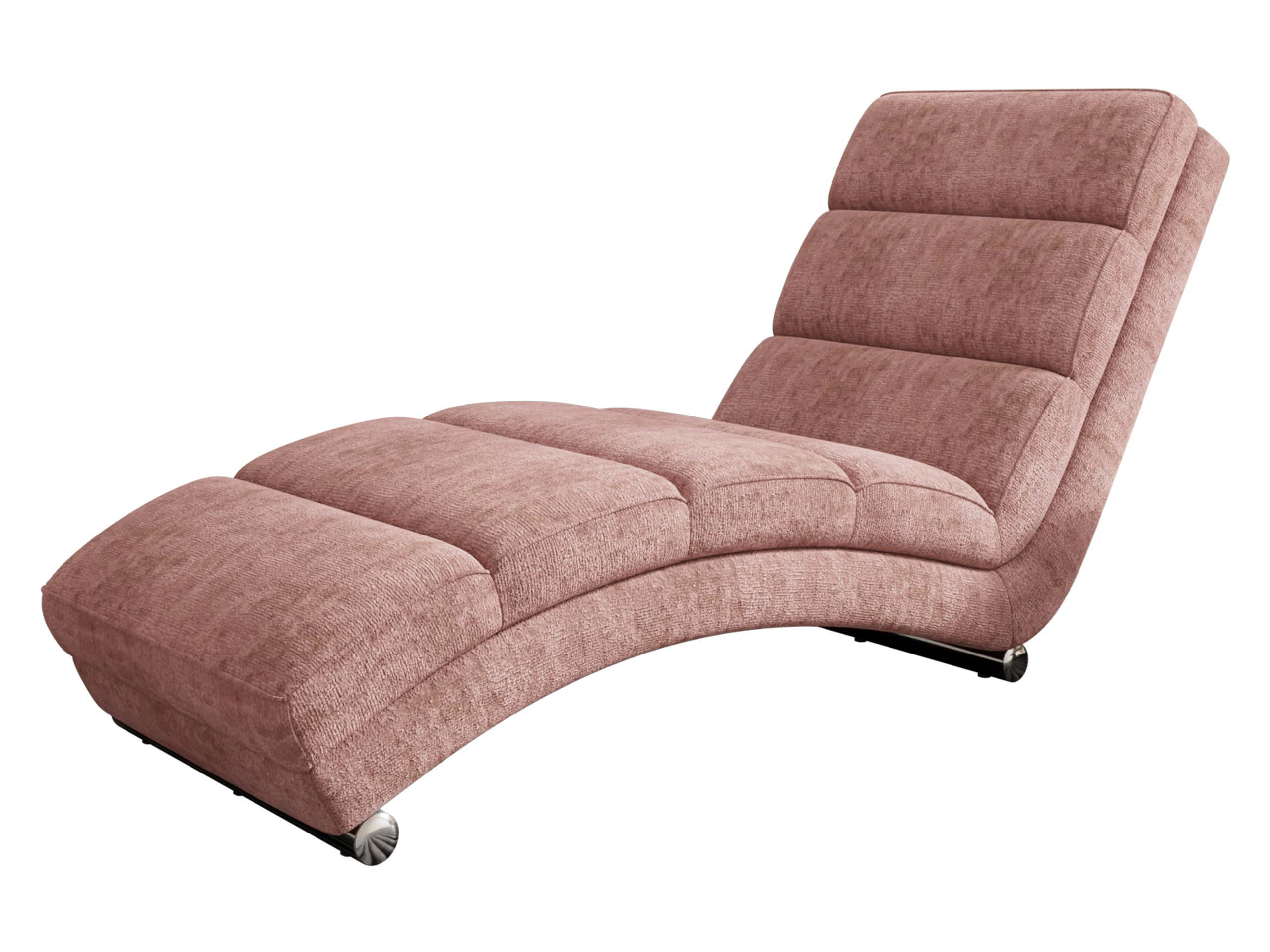 RELAXLIEGE Holiday Premium - Chromfarben/Rosa, Holz/Textil (62/84/180cm) - MIRJAN24